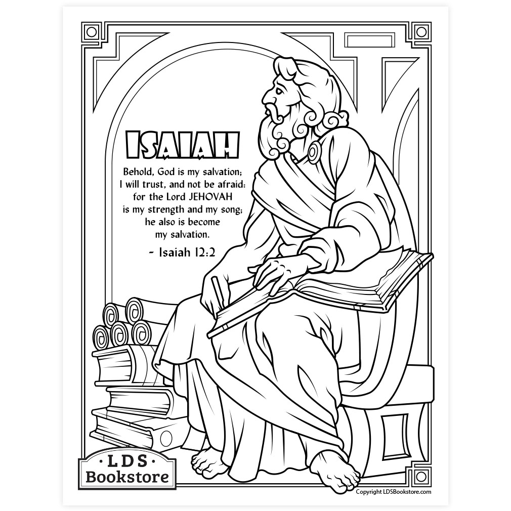 The Prophet Isaiah Coloring Page - Digital Download - LDPD-PBL-COLOR-ISAIAH