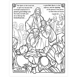 The Lord Hath Anointed Me Coloring Page - Digital Download come follow me coloring page, free lds coloring page, old testament coloring page, pearl of great price coloring page
