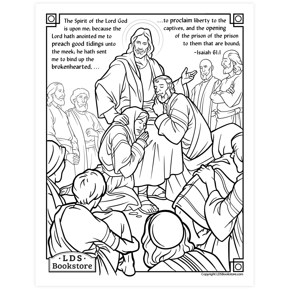 The Lord Hath Anointed Me Coloring Page - Digital Download - LDPD-PBL-COLOR-ISAIAH61