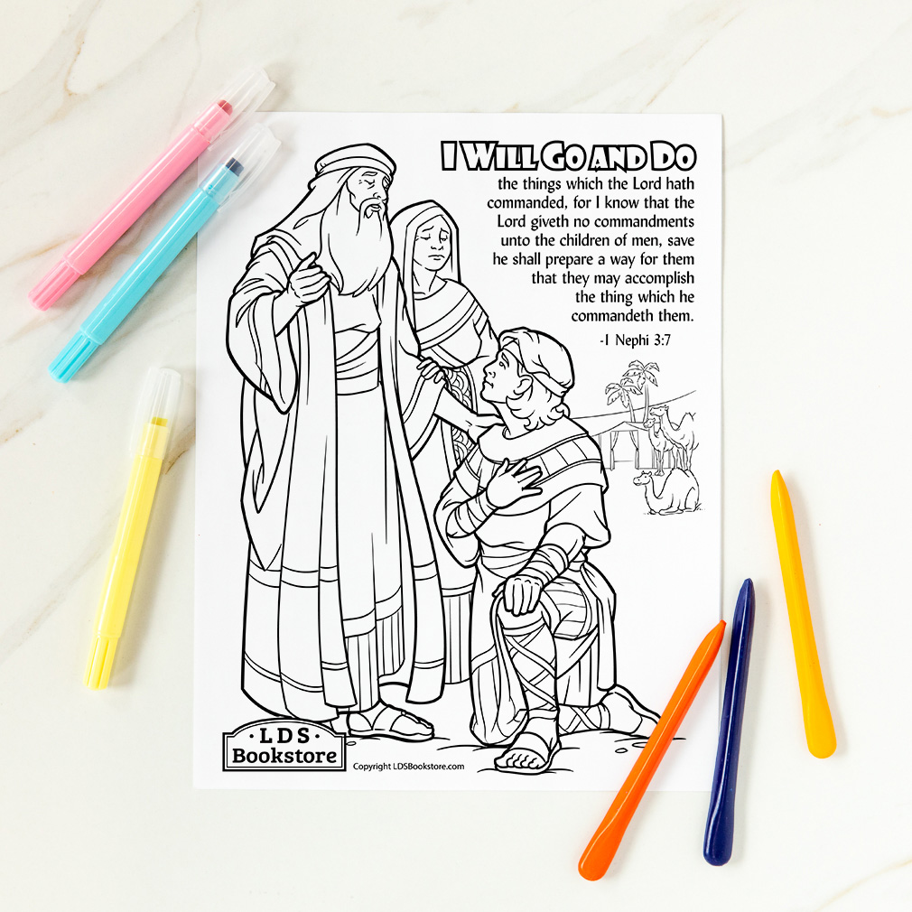 I Will Go and Do Coloring Page - Digital Download - LDPD-PBL-COLOR-IWGD