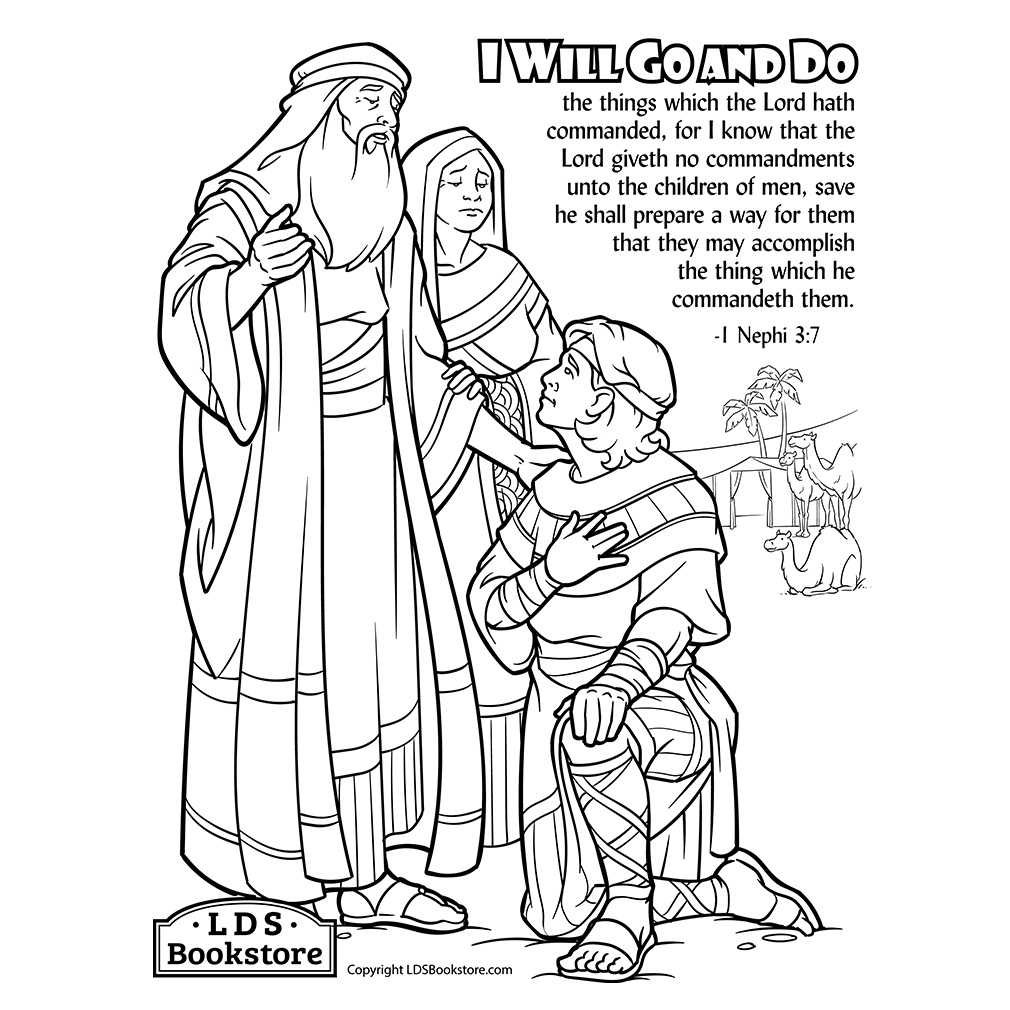 I Will Go and Do Coloring Page - Digital Download - LDPD-PBL-COLOR-IWGD