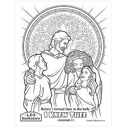 I Knew Thee Coloring Page - Digital Download come follow me coloring page, free lds coloring page, old testament coloring page, pearl of great price coloring page