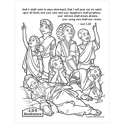 I Will Pour Out My Spirit Coloring Page - Digital Download come follow me coloring page, free lds coloring page, old testament coloring page, pearl of great price coloring page