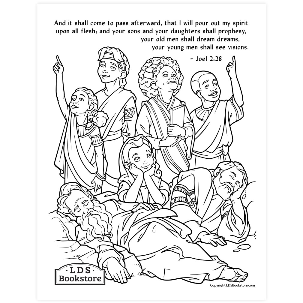 I Will Pour Out My Spirit Coloring Page - Digital Download - LDPD-PBL-COLOR-JOEL2