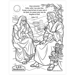 Born of Water and the Spirit Coloring Page - Digital Download