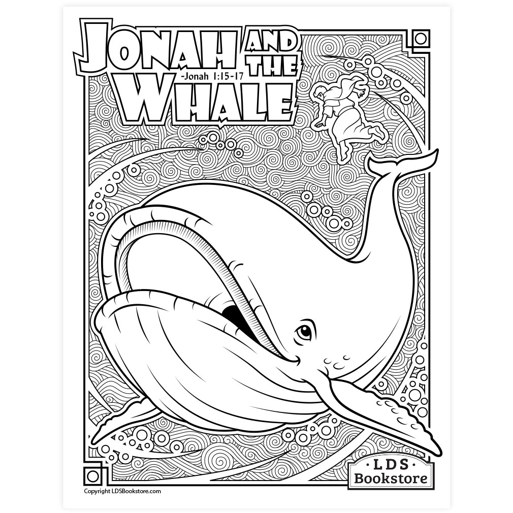 Jonah and the Whale Coloring Page - Digital Download - LDPD-PBL-COLOR-JONAH