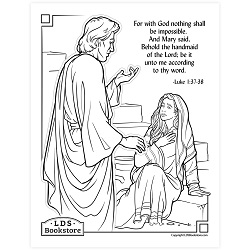 The Annunciation of Mary Coloring Page - Digital Download