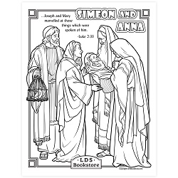 Simeon and Anna Coloring Page - Digital Download come follow me coloring page, free lds coloring page, new testament coloring page, jesus coloring page