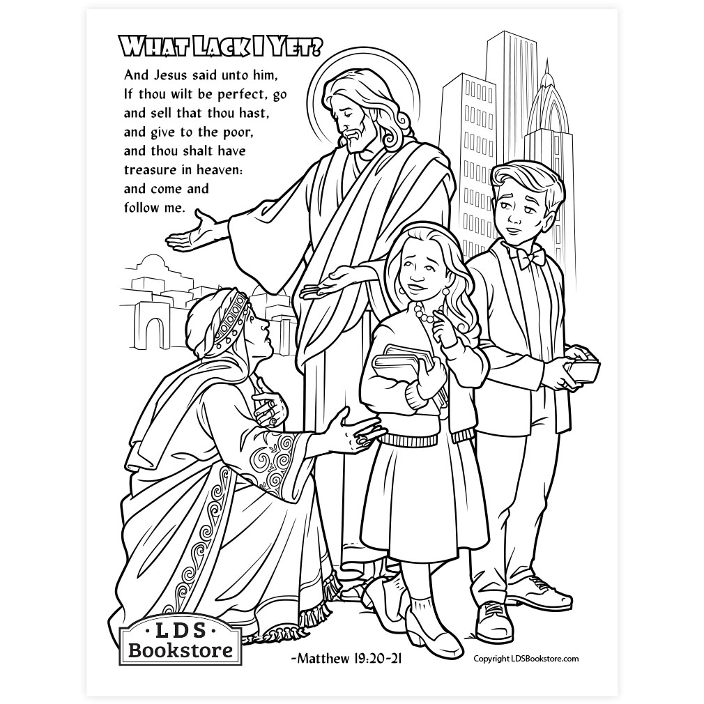 The Rich Young Ruler Coloring Page - Digital Download - LDPD-PBL-COLOR-MATT19-20