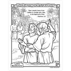 Jesus Christ is Baptized Coloring Page - Digital Download