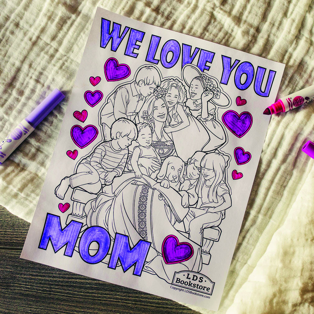We Love You Mom Coloring Page - Digital Download - LDPD-COLOR-MOM21