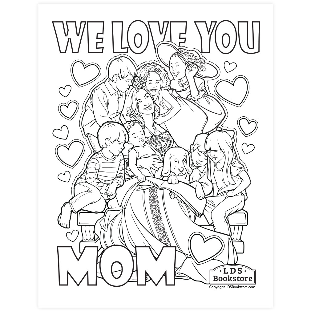 We Love You Mom Coloring Page - Digital Download - LDPD-COLOR-MOM21