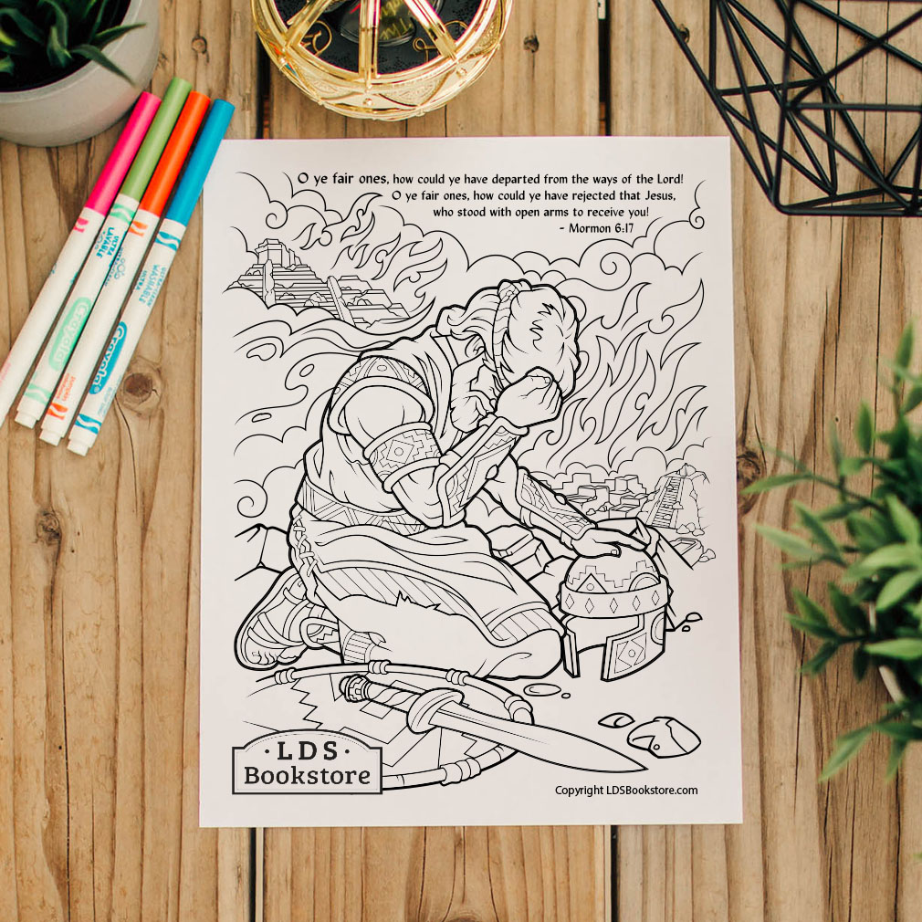 O Ye Fair Ones Coloring Page - Digital Download - LDPD-PBL-COLOR-MORMON6
