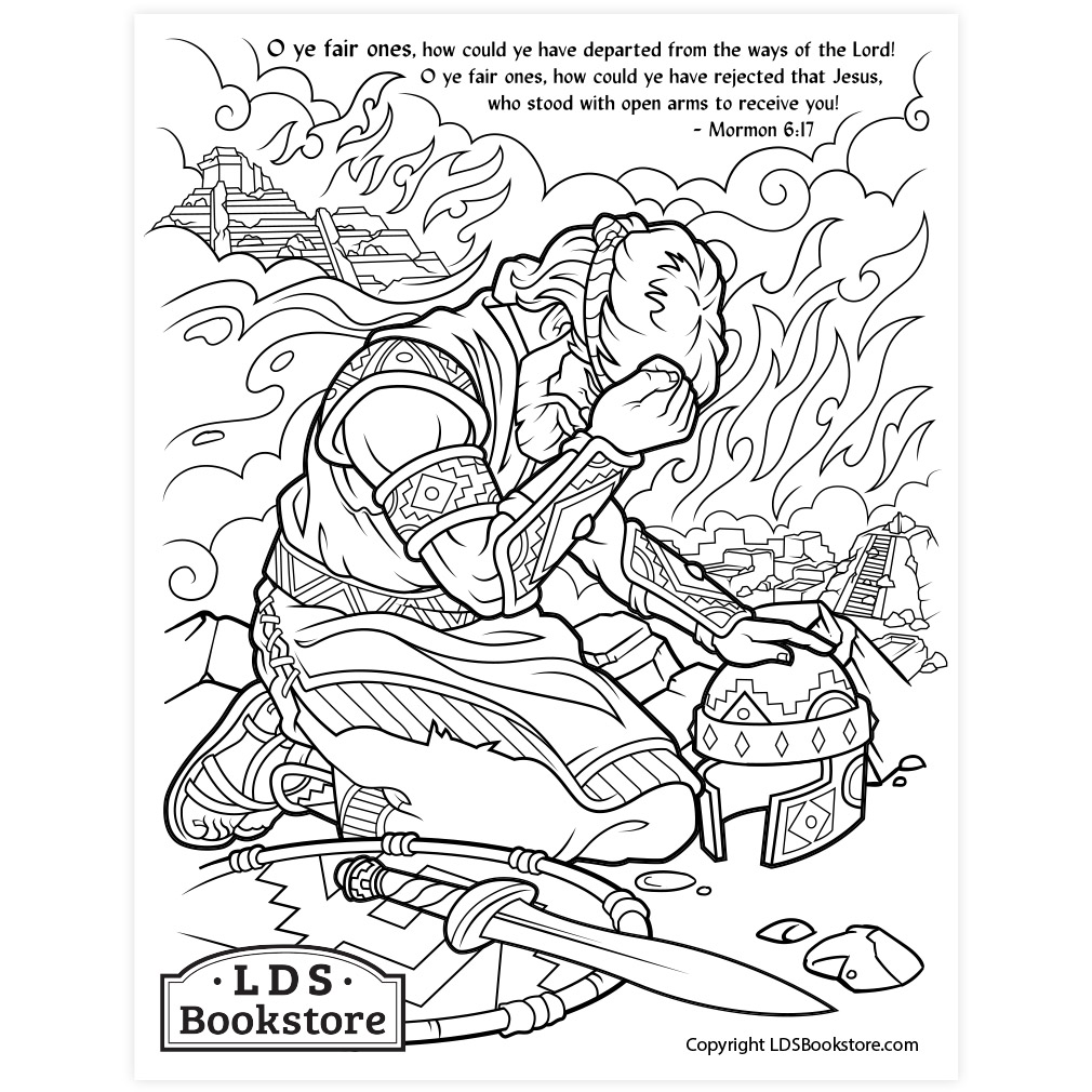 O Ye Fair Ones Coloring Page - Digital Download - LDPD-PBL-COLOR-MORMON6