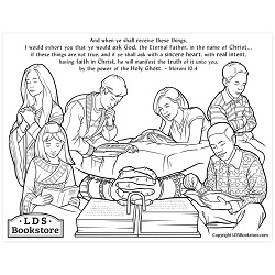 When Ye Shall Receive These Things Coloring Page - Digital Download book of mormon coloring page, come follow me coloring page, lds coloring page, moroni 10 coloring page