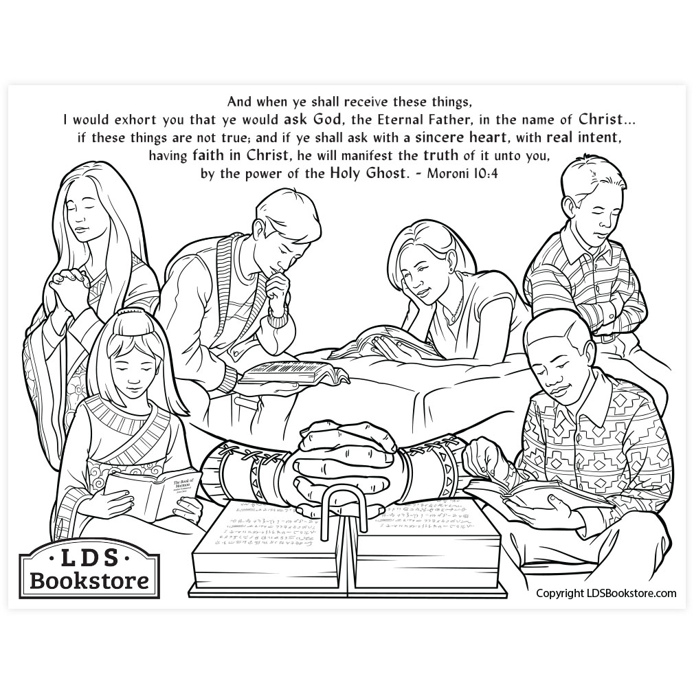 When Ye Shall Receive These Things Coloring Page - Digital Download - LDPD-PBL-COLOR-MORONI10
