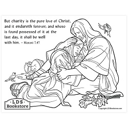 The Pure Love of Christ Coloring Page - Digital Download book of mormon coloring page, come follow me coloring page, lds coloring page, 