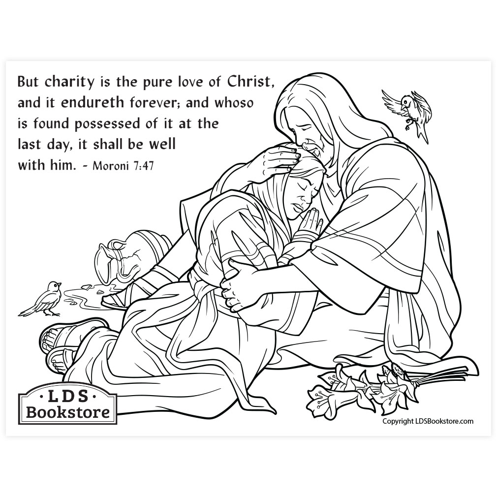 The Pure Love of Christ Coloring Page - Digital Download - LDPD-PBL-COLOR-MORONI7