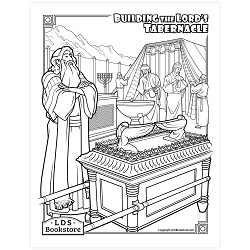 Building the Tabernacle Coloring Page - Digital Download come follow me coloring page, free lds coloring page, old testament coloring page, 
