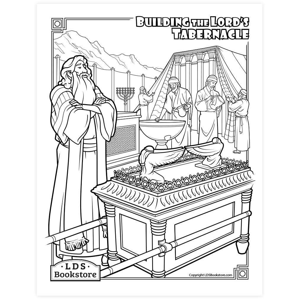 Building the Tabernacle Coloring Page - Digital Download - LDPD-PBL-COLOR-MOSESTAB