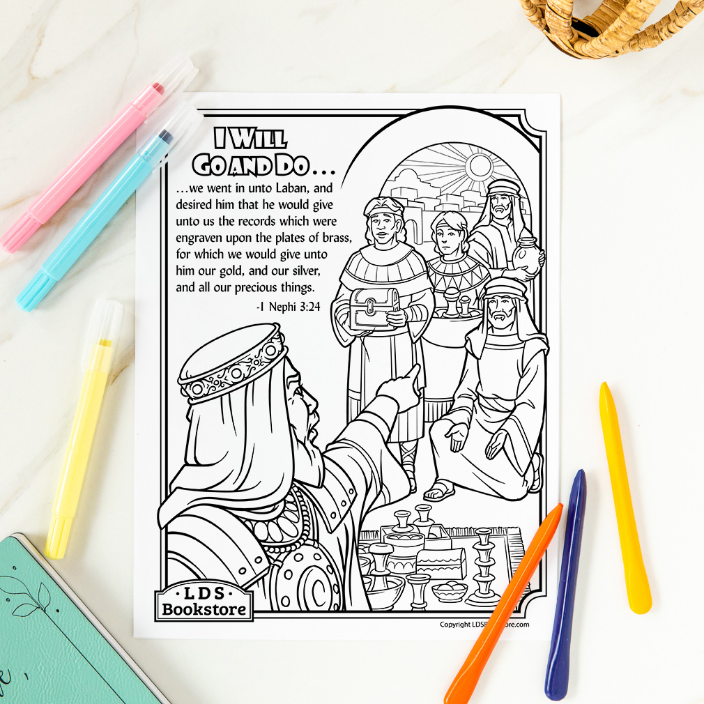 Nephi Goes to Get the Plates Coloring Page - Digital Download - LDPD-PBL-COLOR-NGP