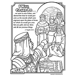 Nephi Goes to Get the Plates Coloring Page - Digital Download