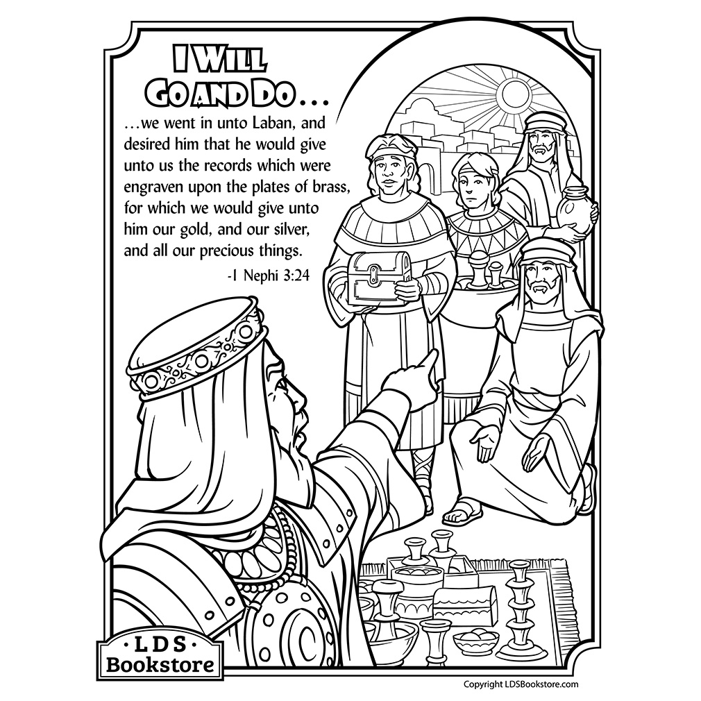 Nephi Goes to Get the Plates Coloring Page - Digital Download - LDPD-PBL-COLOR-NGP