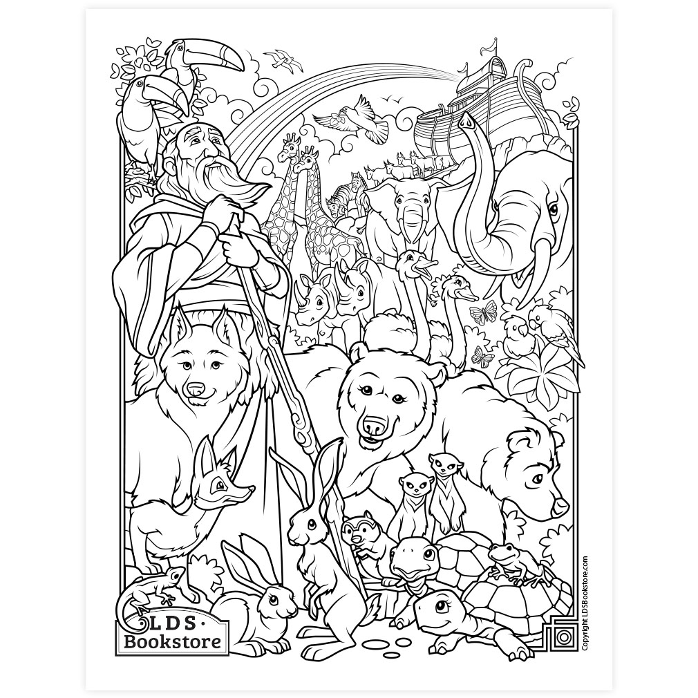 Noah and the Ark Coloring Page - Digital Download - LDPD-PBL-COLOR-NOAH