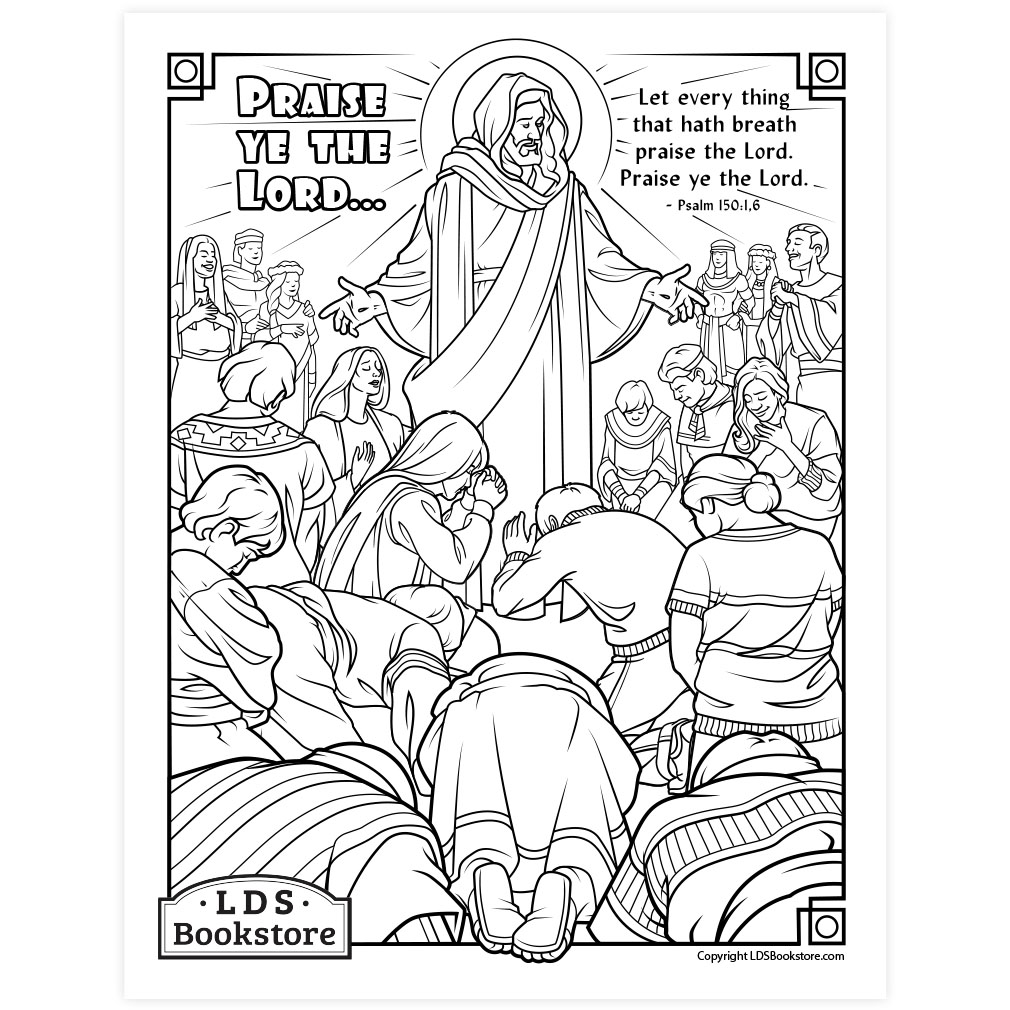 Praise Ye the Lord Coloring Page - Digital Download - LDPD-PBL-COLOR-PSALM150
