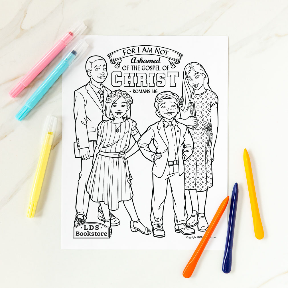 For I Am Not Ashamed Coloring Page - Digital Download - LDPD-PBL-COLOR-ROMANS1-16