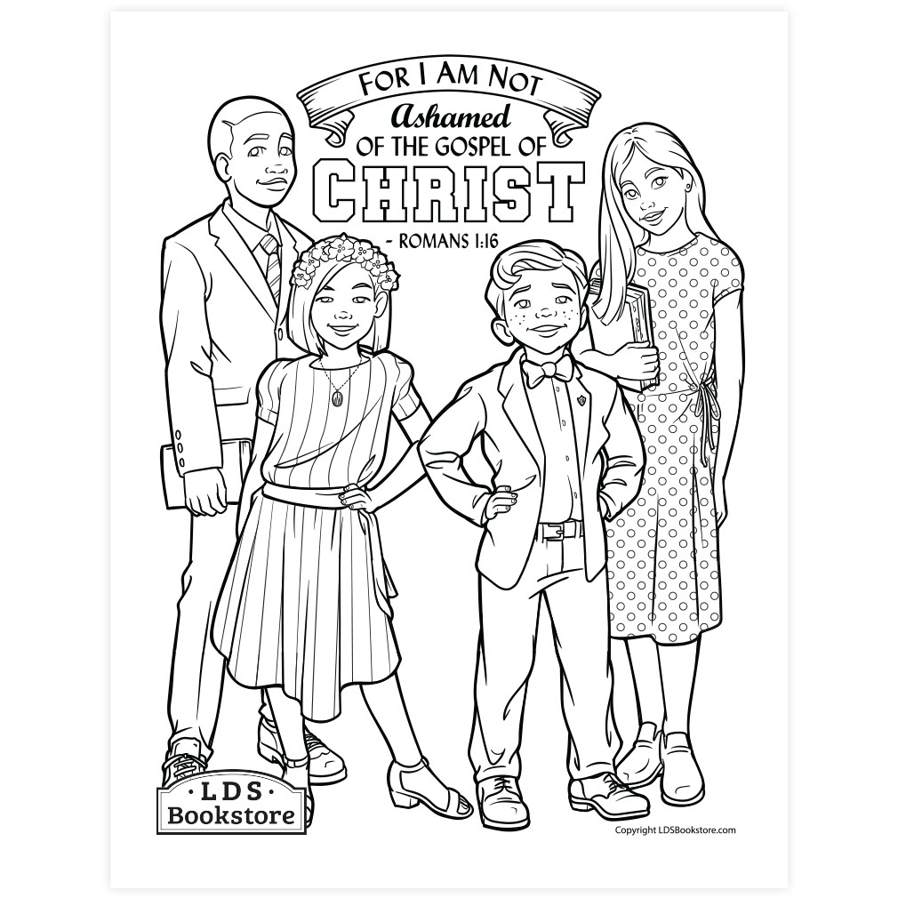For I Am Not Ashamed Coloring Page - Digital Download - LDPD-PBL-COLOR-ROMANS1-16
