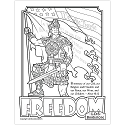 Title of Liberty Freedom Coloring Page - Digital Download