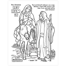 Let Him In Christmas Coloring Page - Digital Download come follow me coloring page, free lds coloring page, old testament coloring page, pearl of great price coloring page, christmas, christmas coloring page