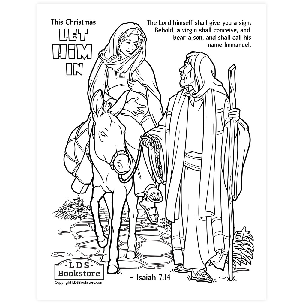 Let Him In Christmas Coloring Page - Digital Download - LDPD-PBL-COLOR-XMAS22