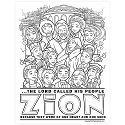 The Lord Called His People Zion Coloring Page - Digital Download
