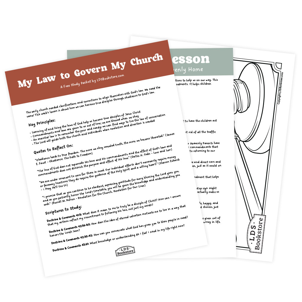 My Law to Govern My Church Come, Follow Me Study Packet - Digital Download - LDPD-CFM-25-18