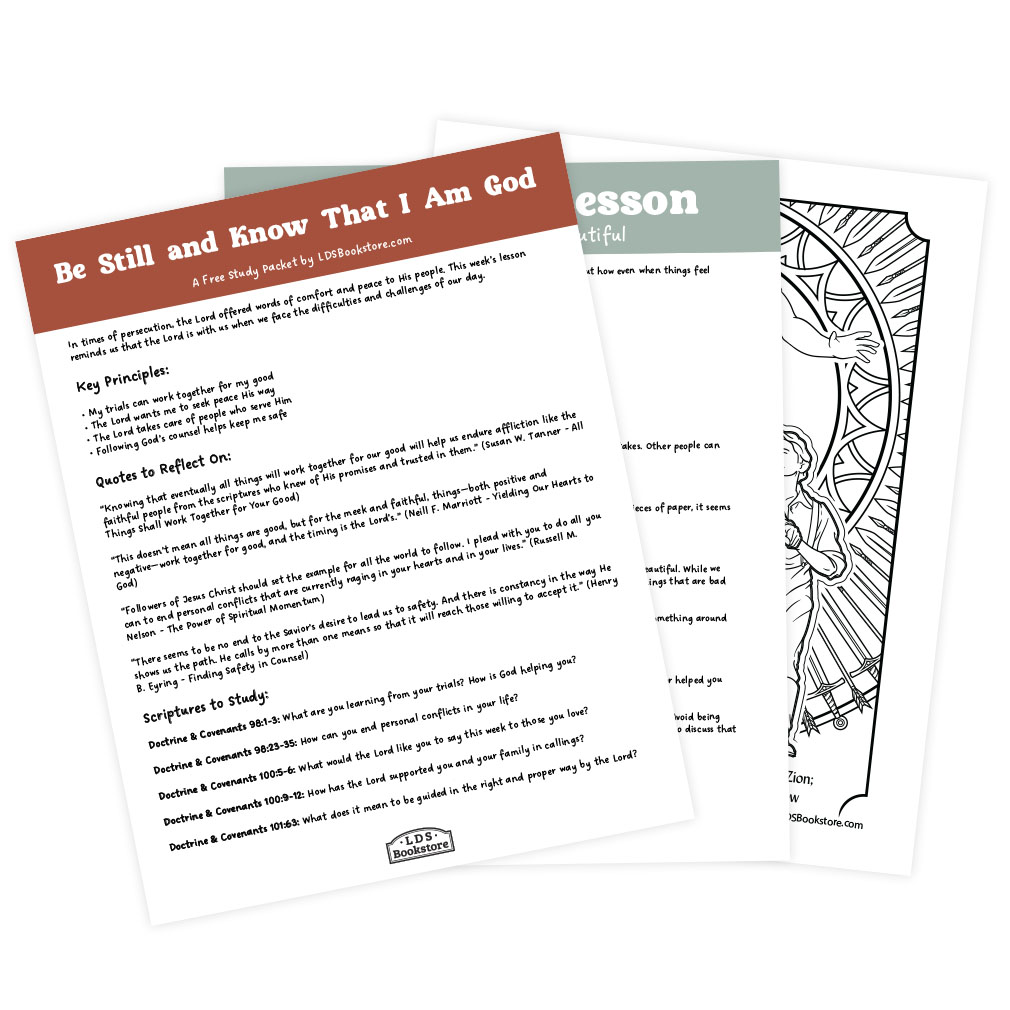Be Still and Know That I Am God Come, Follow Me Study Packet - Digital Download - LDPD-CFM-25-37