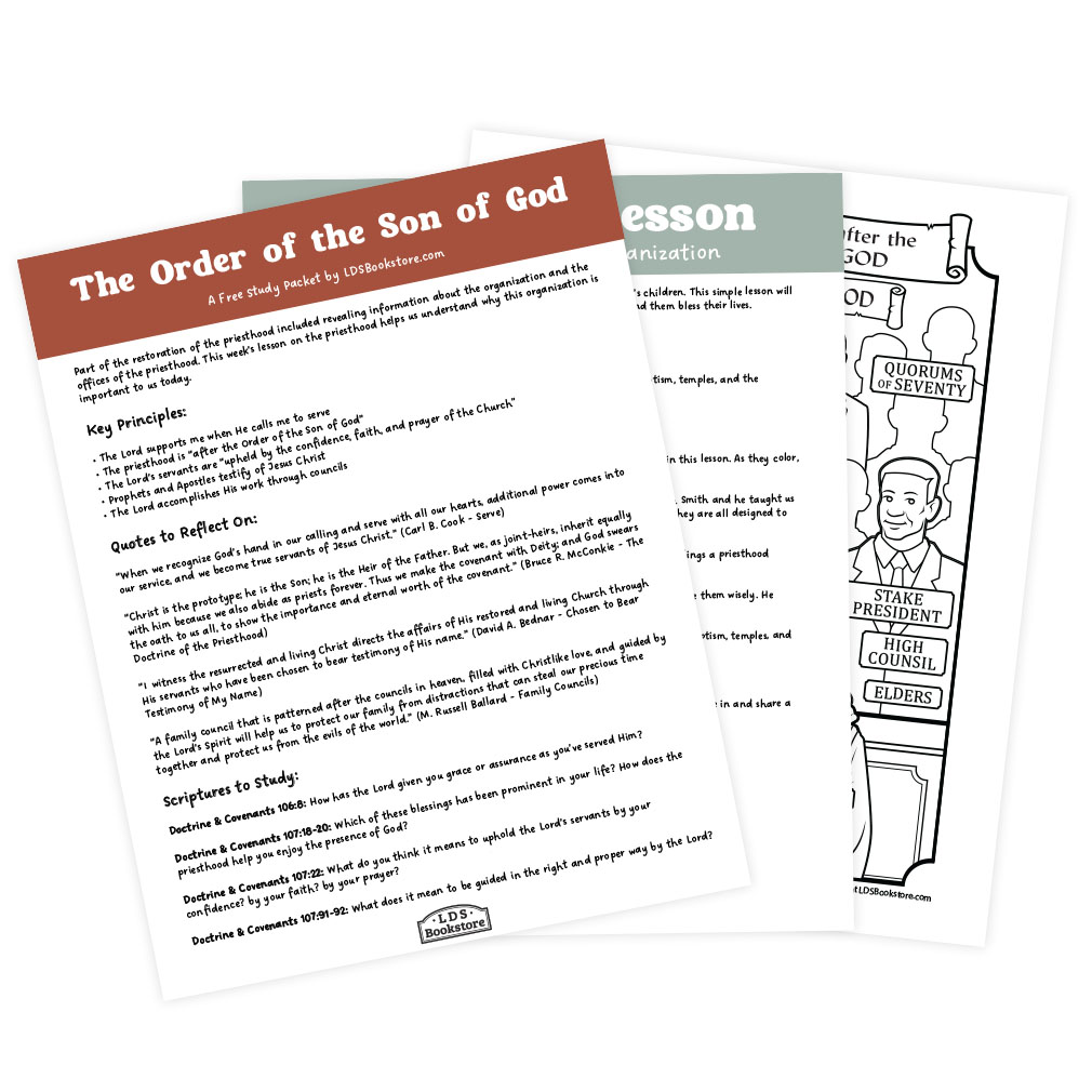 The Order of the Son of God Come, Follow Me Study Packet - Digital Download - LDPD-CFM-25-39