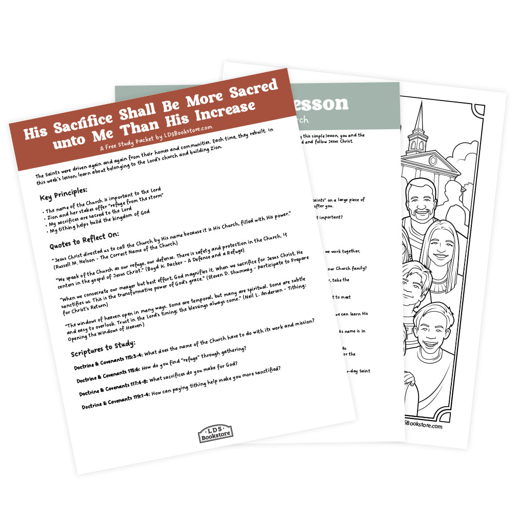 His Sacrifice Shall Be More Sacred unto Me Than His Increase Come, Follow Me Study Packet - Digital Download - LDPD-CFM-25-42