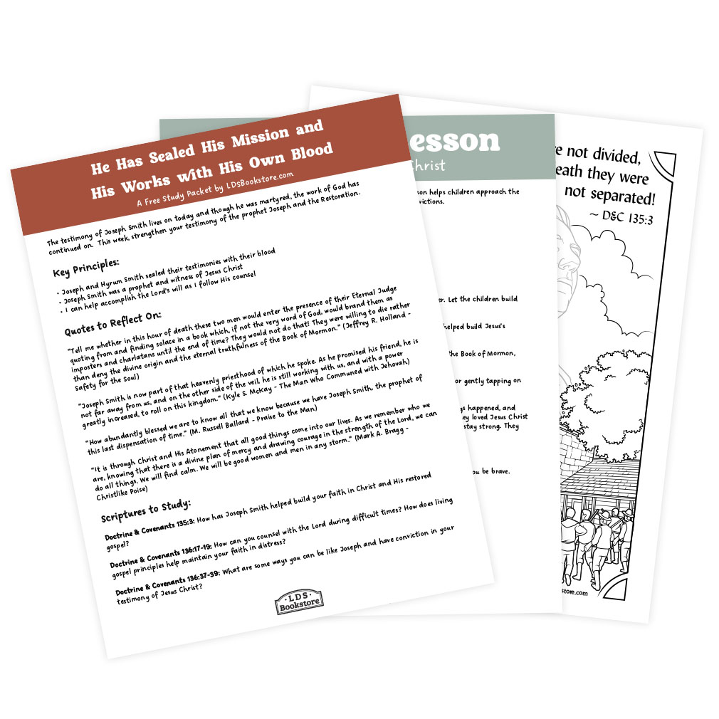 He Has Sealed His Mission and His Works with His Own Blood Come, Follow Me Study Packet - Digital Download - LDPD-CFM-25-48