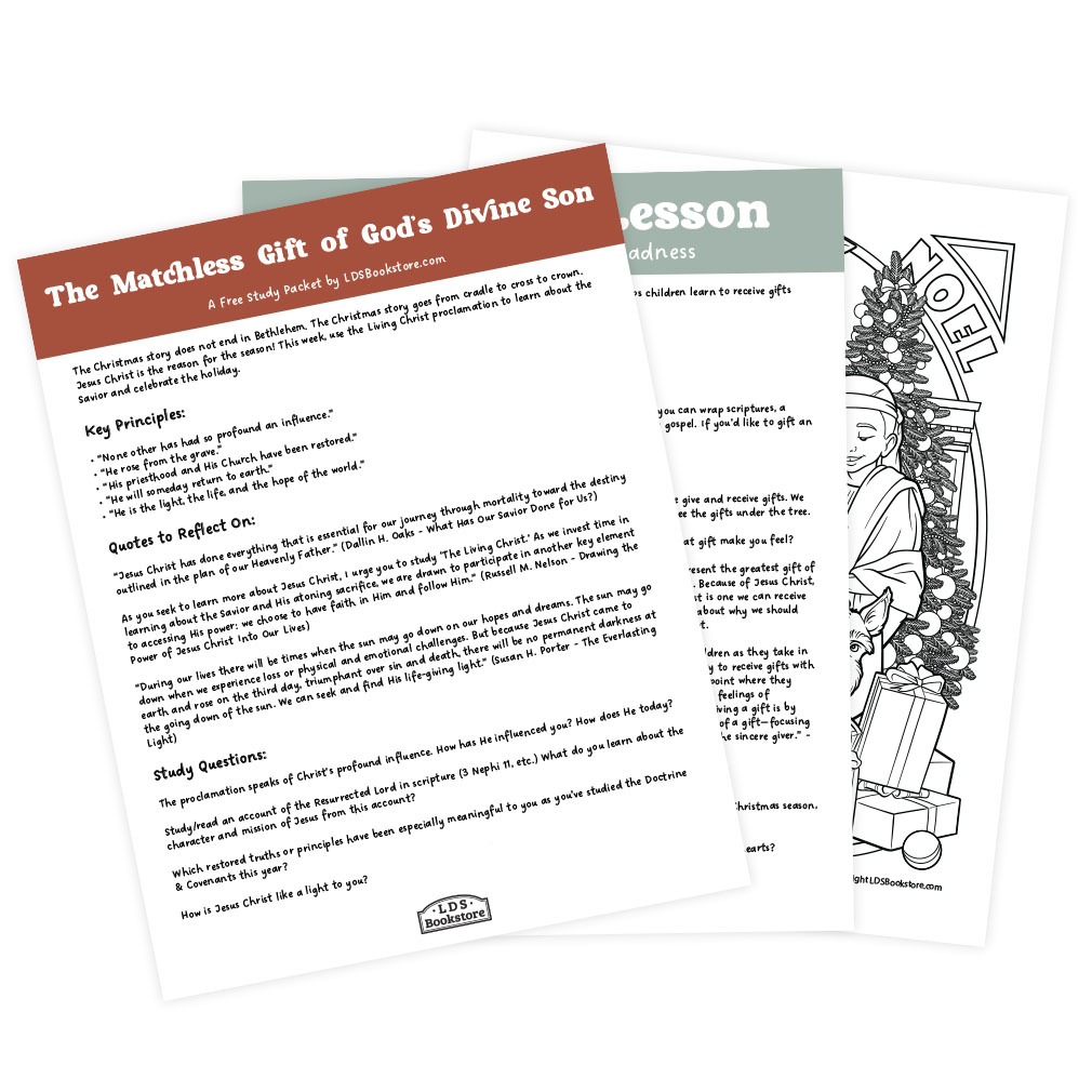 The Matchless Gift of God’s Divine Son Come, Follow Me Study Packet - Digital Download - LDPD-CFM-25-52