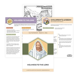 Holiness to the Lord Come, Follow Me Study Packet - Digital Download come follow me, old testament, come follow me study guide, come follow me printable, old testament printable, old testament primary lesson