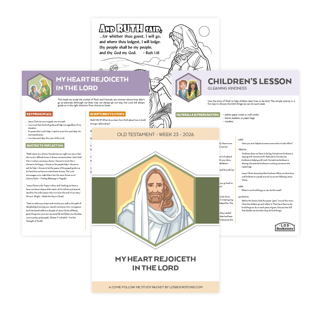 My Heart Rejoiceth in the Lord Come, Follow Me Study Packet - Digital Download - LDPD-CFM-26-23