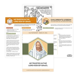 He Trusted in the Lord God of Israel Come, Follow Me Study Packet - Digital Download come follow me, old testament, come follow me study guide, come follow me printable, old testament printable, old testament primary lesson