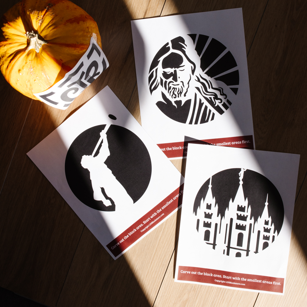 Angel Moroni Pumpkin Carving Template - Digital Download - LDPD-PBL-PUMP-MORONI-1