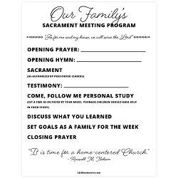 At-Home Sacrament Meeting Program - Digital Download