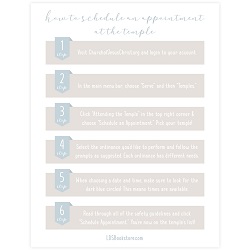 How to Schedule an Appointment at the Temple Instructions - Digital Download