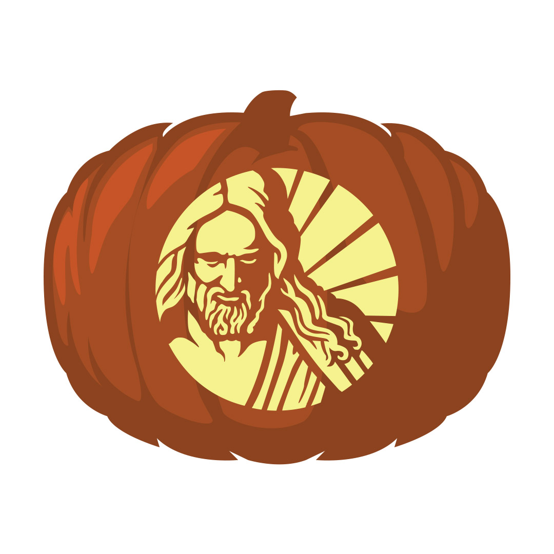 Christus Profile Pumpkin Carving Template - Digital Download - LDPD-PBL-PUMP-CHRIST-2