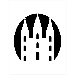 Basic Salt Lake City Temple Pumpkin Carving Template - Digital Download