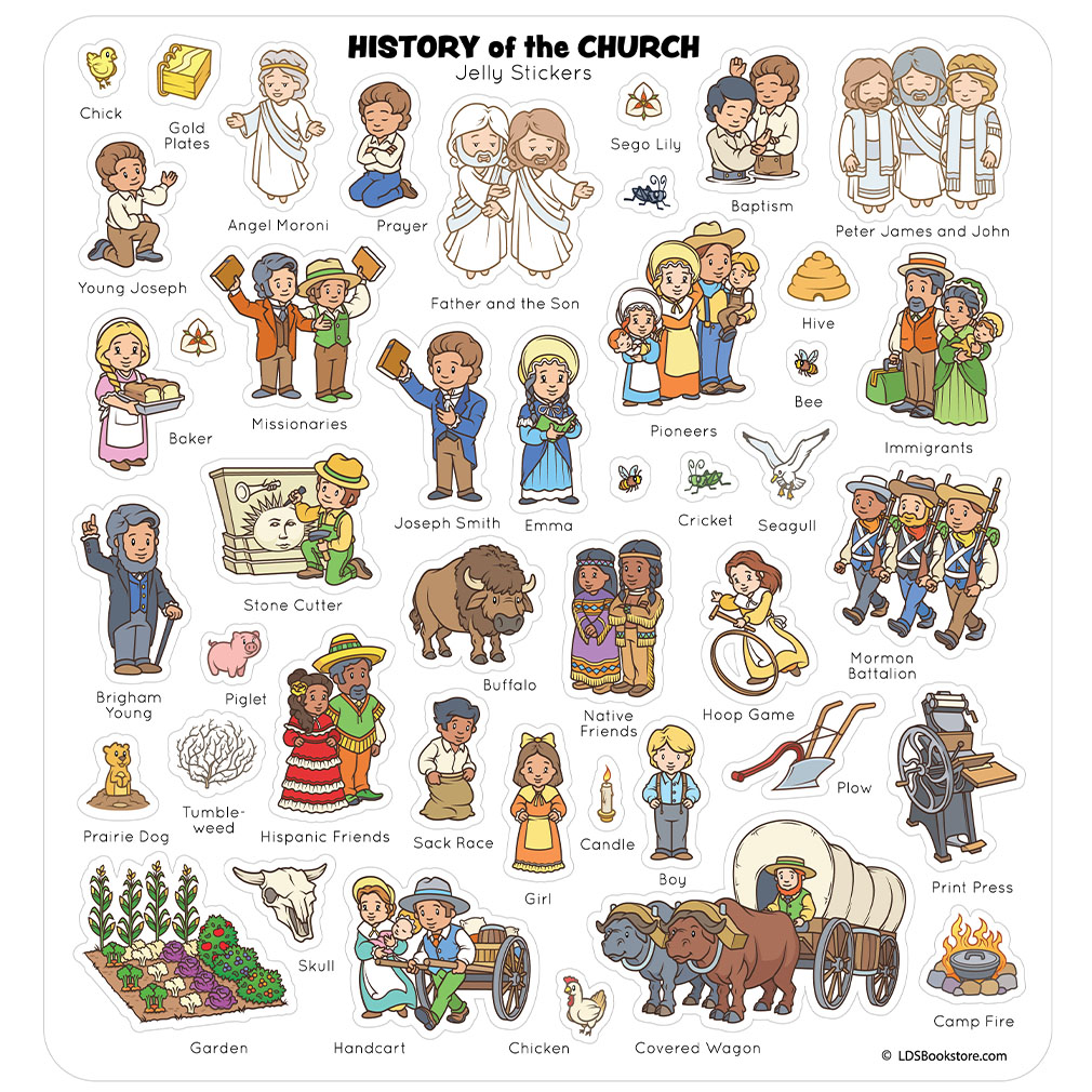 History of the Church Jelly Sticker Quiet Book - LDP-JQB-CH